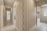 Wallpapered Hallway for separate sleeping wing of residence.
