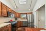 Bright eat-in kitchen with skylight