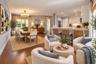 Virtually staged Formal Dining and living