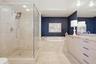 Master - Glass Enclosed Shower, Soak Tub & Double Basins