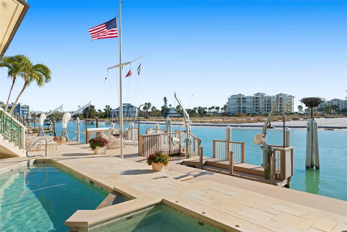 The Pool overlooks Dent's Channel and Shell Key