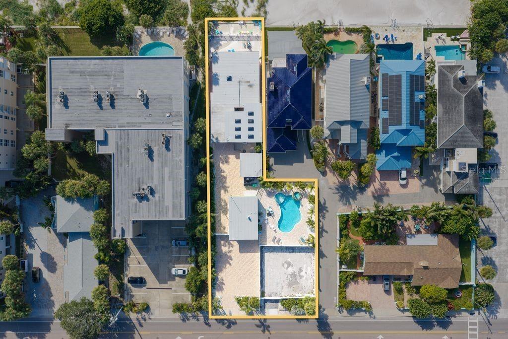 Approximately 1/2 acre property with 50 ft of Gulf frontage, by 275 ft in depth and 100 ft on boulevard. Zoned Commercial Tourists allowing multi fami