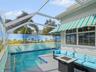 Pool area with privacy screen