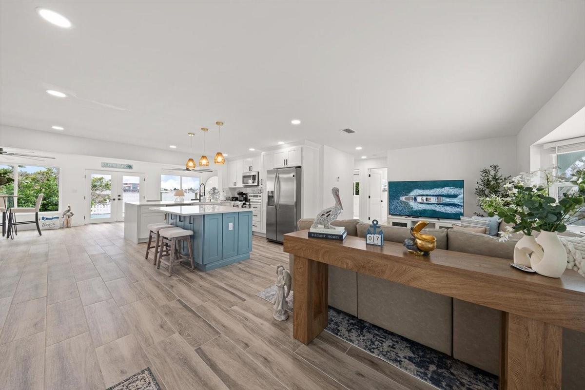Open Floor Plan with Living Room and Family Room