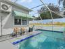 Pool area with privacy screen