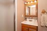 Lower level hall bathroom
