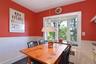 Dining area with bay window.