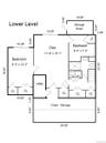 Finished, walk-out  lower level with two bedrooms, rec room and hall bath.