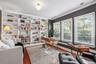 First floor library that doubles as a Guest bedroom