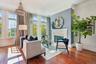 Living room with a gas fireplace to enjoy cozy nights with river views