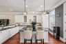 Oversized island Wolf and Subzero appliances, Bosch dishwasher and wine fridge