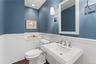First-floor powder room for guests