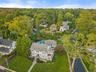 Aerial view highlights the substantial corner lot