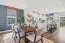 Dining area that leads into kitchen.