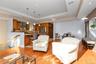 Front Living Room with open floorplan to Dining Room and Eat in Kitchen with Island