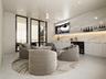 Flex-space above 2-car garage shown as Lounge