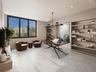 Alternate View of Flex-space above 2-car garage shown as Private Work Space