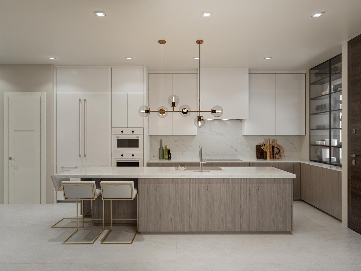 First level Kitchen in Zen Stone Color Pallet