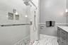 Modern bath w/full view of shower