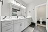 HUGE Primary Bathroom with private toilet closet
