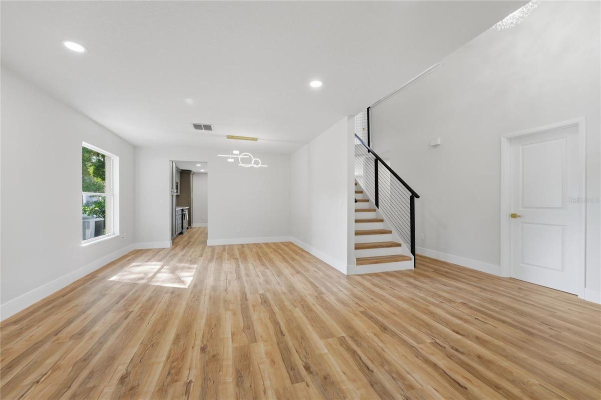 Living / Dining Room with an open-concept layout