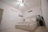 Recessed lighting with a ceiling fan, window with vertical blinds, and light-toned flooring