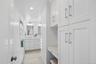Clever use of space for a vanity table and extra storage