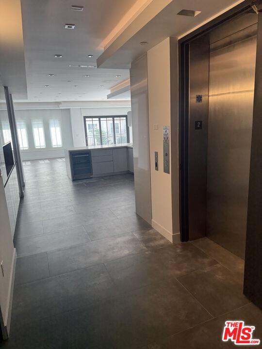 entrance through elevator