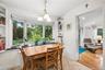 Dining area in kitchen with view of family room
