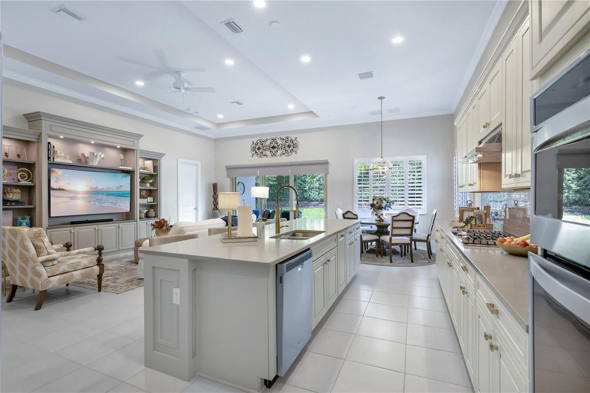 Beautifully appointed kitchen featuring generous counter space and stylish finishes.