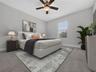 Staged bedroom