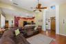 Living room overlooking kitchen
