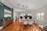 Dining area open to the kitchen