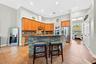 Open kitchen serves as the heart of the home.