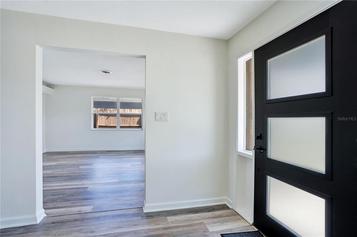 Foyer leading to the living room