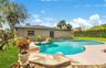 Pool with stone water-feature
