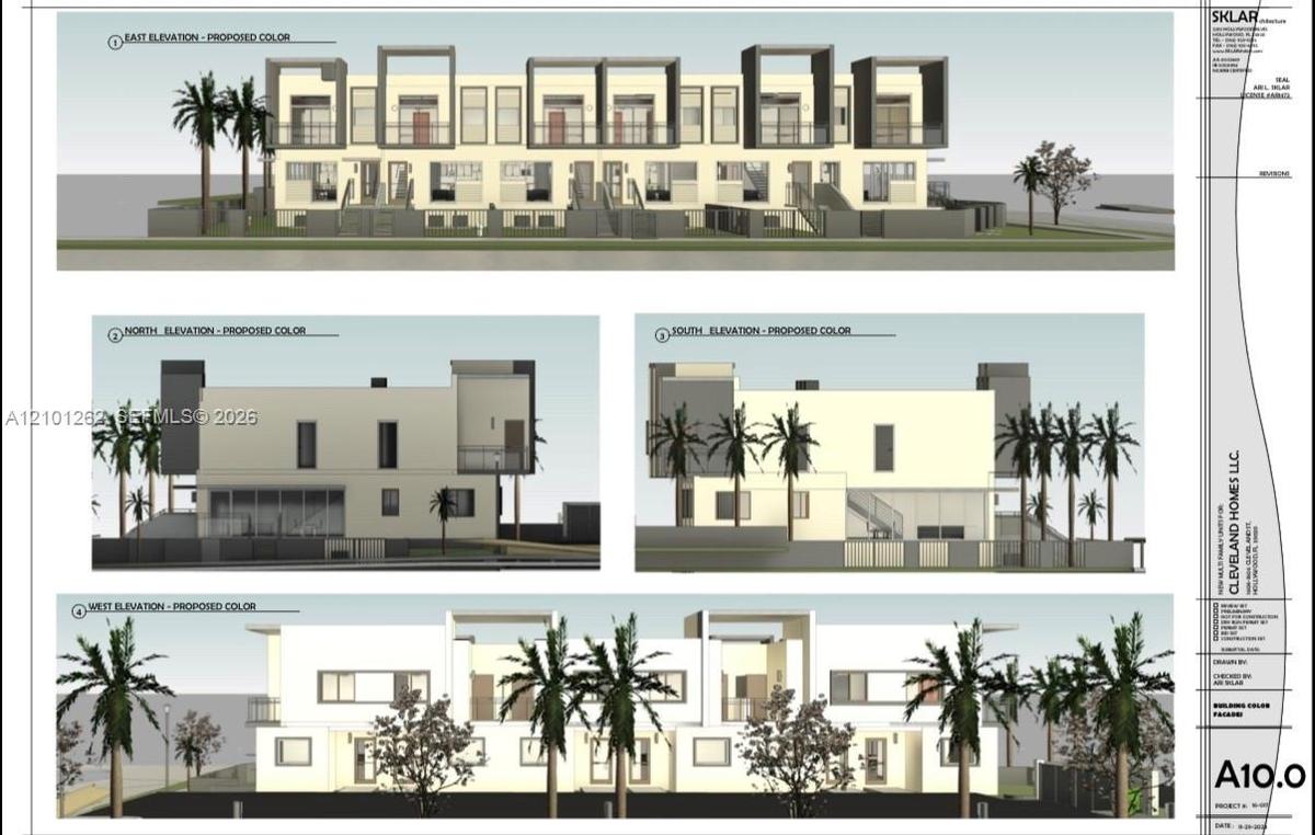 Architectural Elevation Drawing. Displaying technical renderings of the proposed exterior design for the property