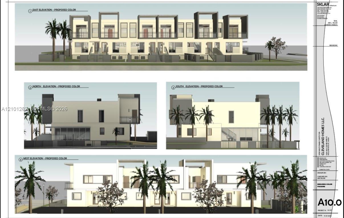 Architectural Elevation Drawing. Displaying technical renderings of the proposed exterior design for the property