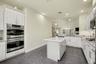 Plenty of counter space, double oven and gas cooktop.