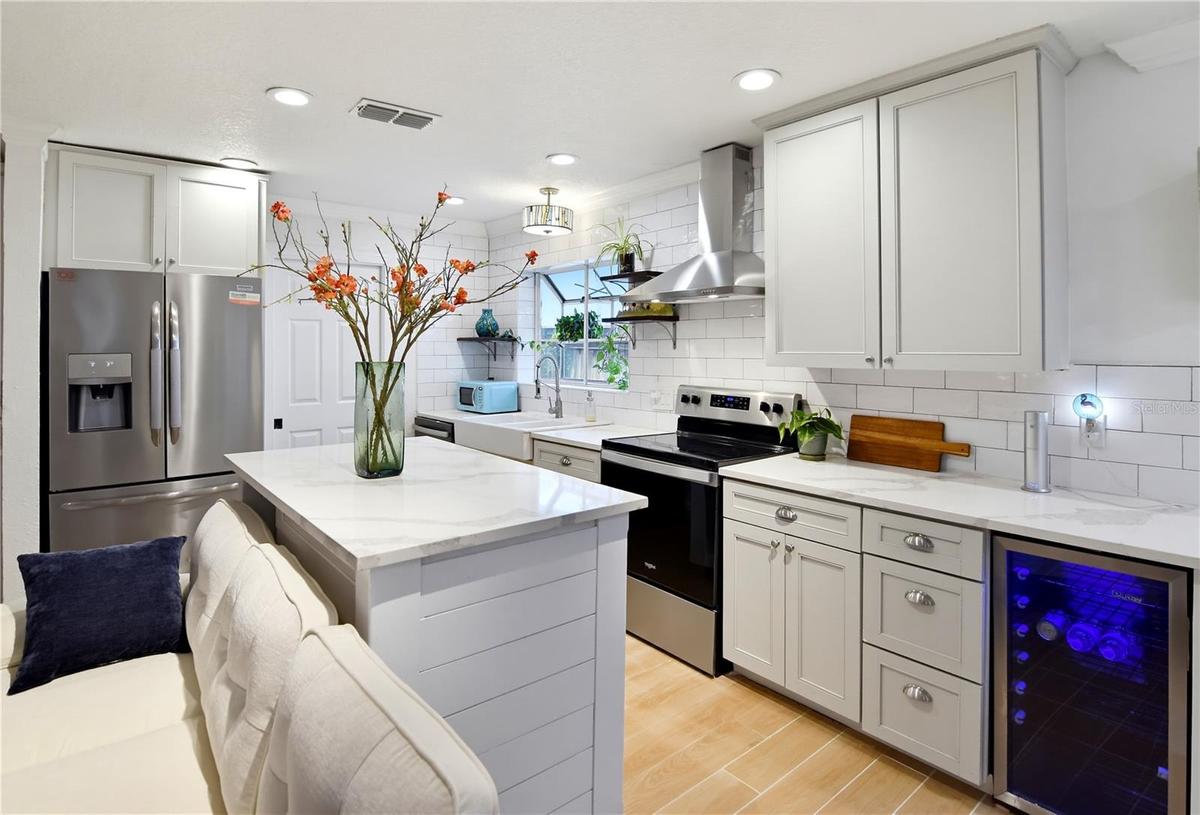 Another view of the beautifully appointed kitchen, designed for everyday convenience and entertaining.