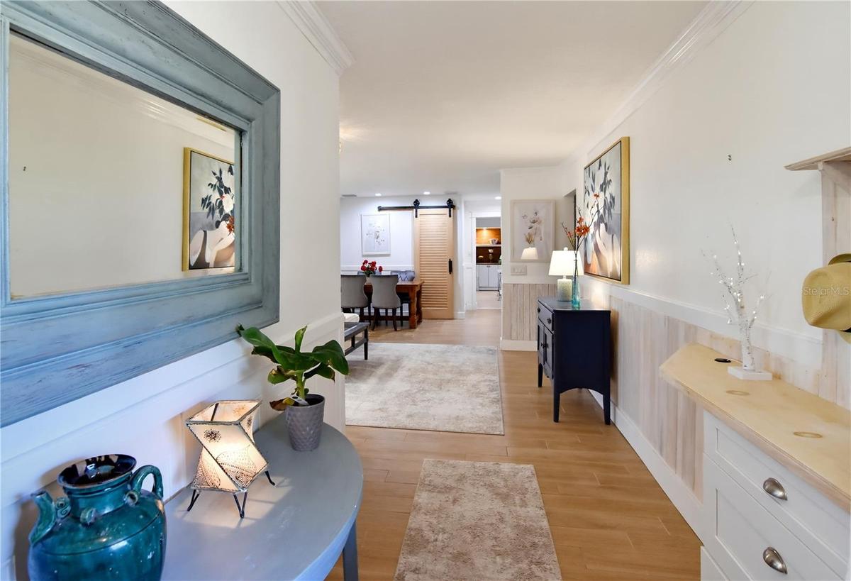 Inviting entry foyer opening to the home's spacious main living areas.