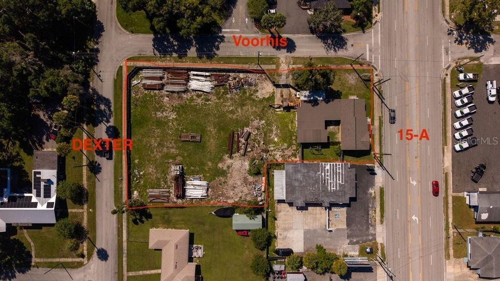 Parcel outline with frontage on 3 streets. Perfect for a drive thru establishment. Excellent exposure along S Spring Garden Avenue (SR 15A), with appr