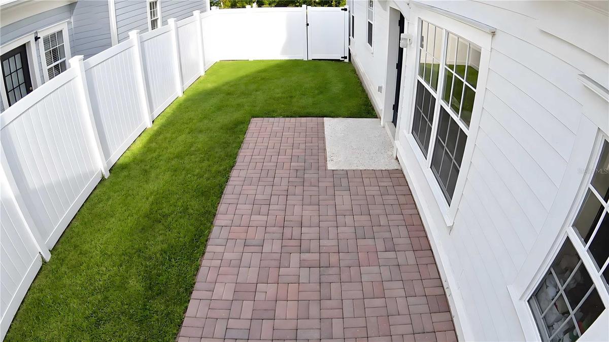 Fenced patio