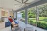 Back Porch with new ceiling fans- French doors off of the master Bedroom