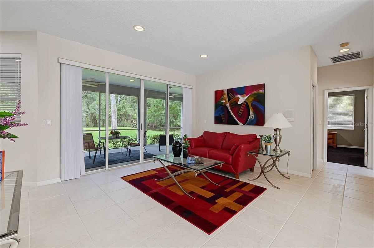 Living Room overlooking the backyard and patio