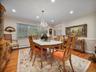 Dining room with recessed lighting