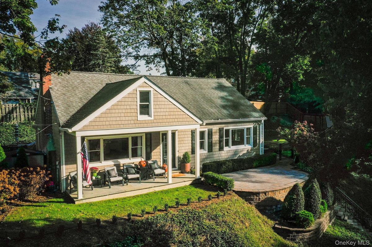 Porch and patio at the front.