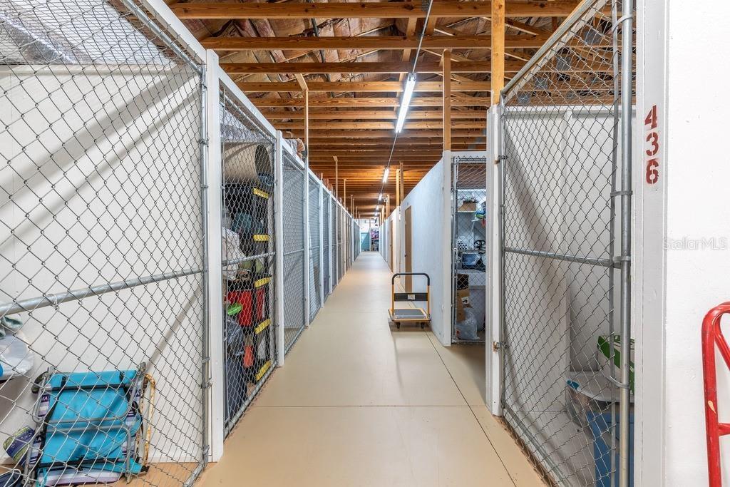 View inside 18,000 sq ft storage building