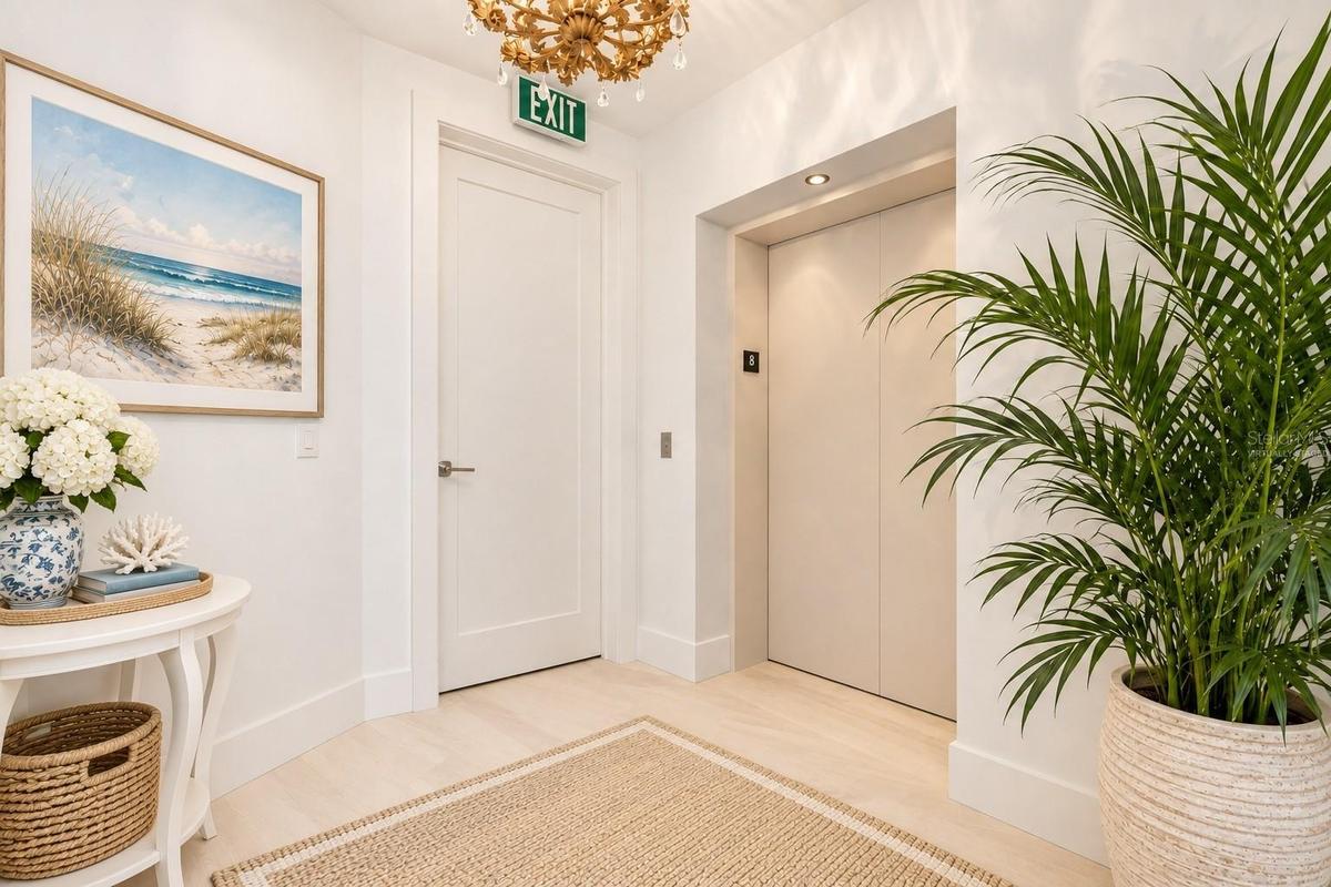 Virtually Staged- Private Entry Foyer