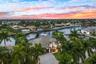 Aerial evening view